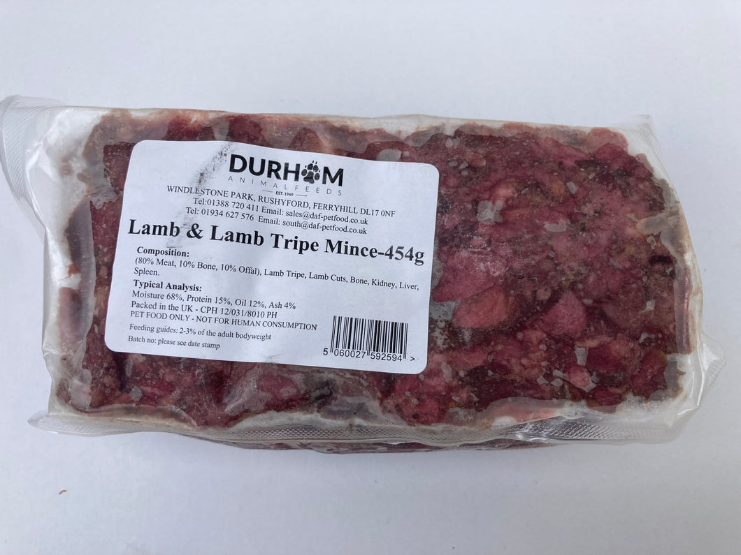 DA - Lamb & Lamb Tripe Mince - 80/10/10